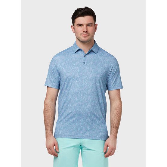 Callaway  ALL OVER ABSTRACT GOLF PRINT polo s krátkým rukávem modrá