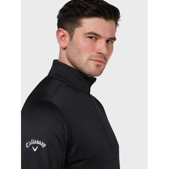 Callaway WAFFLE 1/4 Zip Sweatshirt schwarz