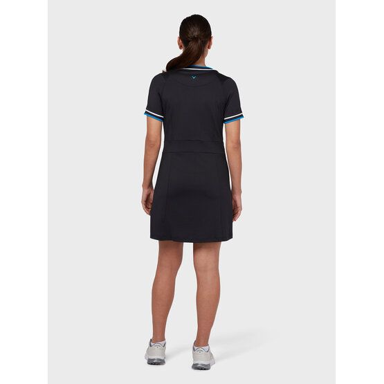 Callaway  V-NECK COLORBLOCK half sleeve dress black