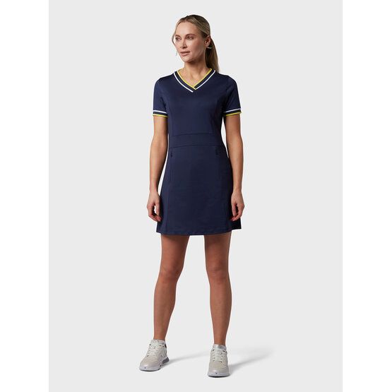 Callaway  V-NECK COLORBLOCK half sleeve dress navy