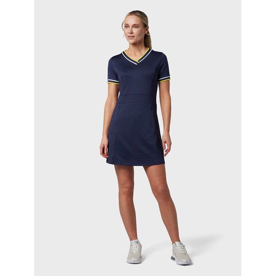 Callaway  V-NECK COLORBLOCK half sleeve dress navy