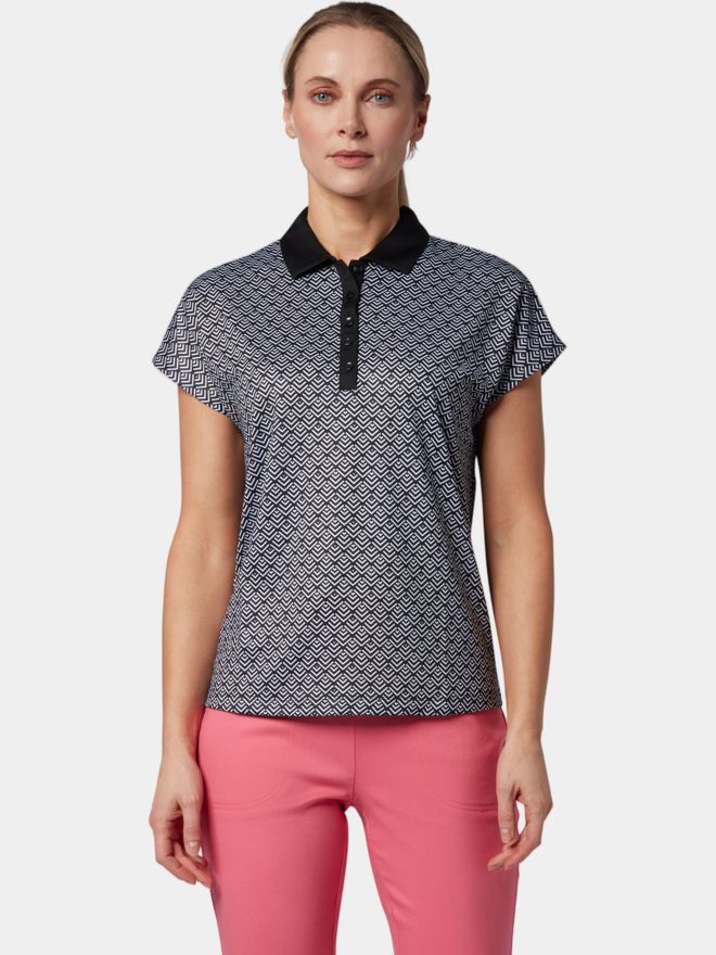 Callaway CHEV GEO Halbarm Polo schwarz