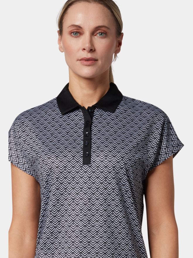 Callaway CHEV GEO Halbarm Polo schwarz