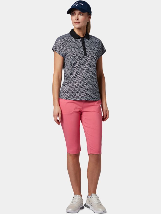 Callaway CHEV GEO Halbarm Polo schwarz