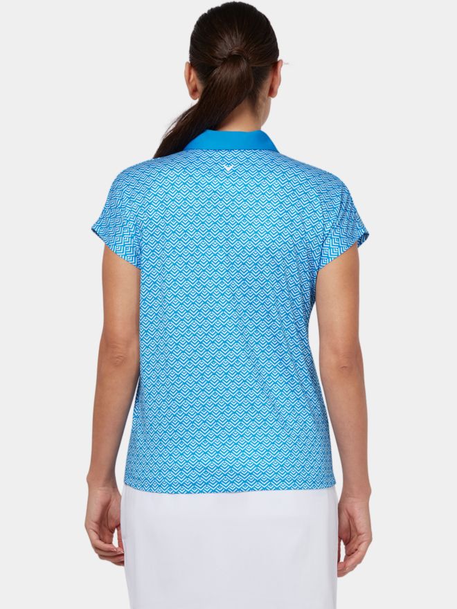 Callaway CHEV GEO Halbarm Polo blau