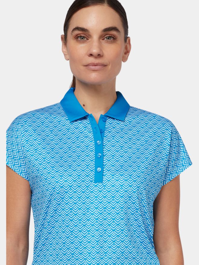 Callaway CHEV GEO Halbarm Polo blau