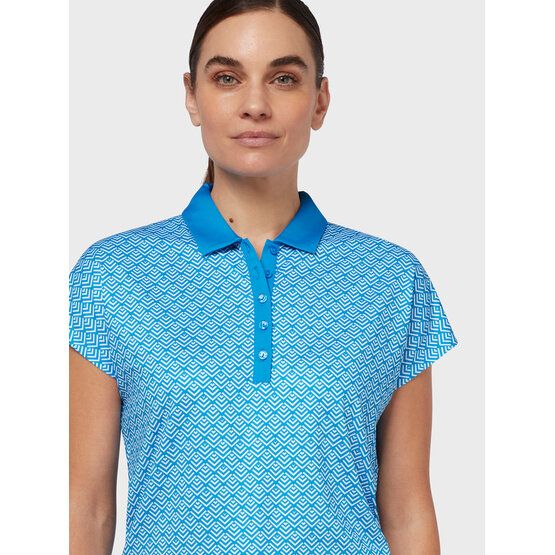 Callaway  CHEV GEO half sleeve polo blue