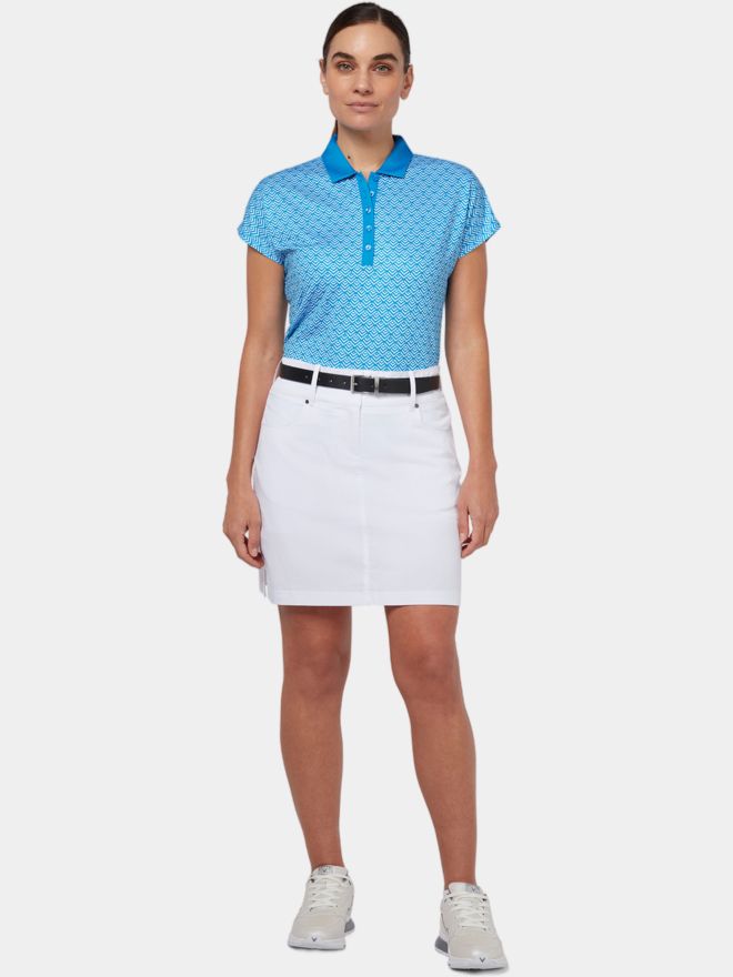 Callaway CHEV GEO Halbarm Polo blau