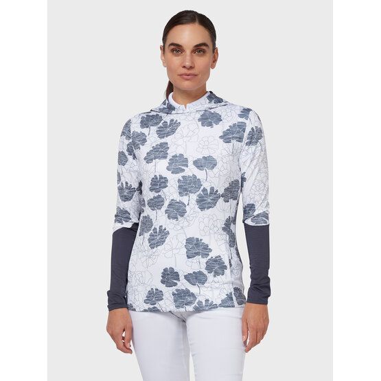 Callaway  TEXTURE FLORAL Hoodie Sweatshirt ecru