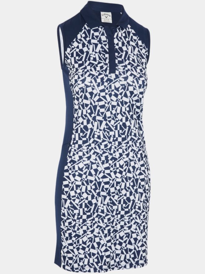 Callaway Two Tone Geo ohne Arm Kleid navy