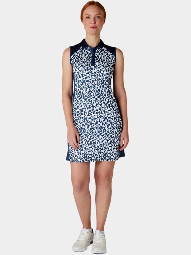 Callaway Two Tone Geo ohne Arm Kleid navy