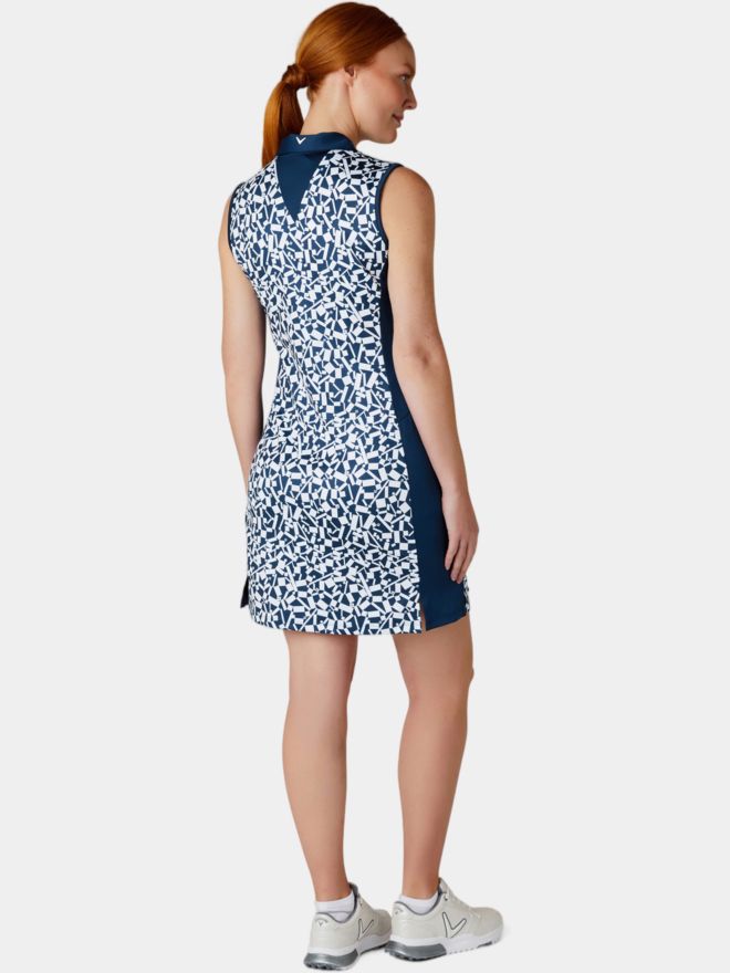 Callaway Two Tone Geo ohne Arm Kleid navy