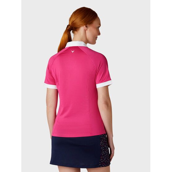 Callaway Colour Block Halbarm Polo pink