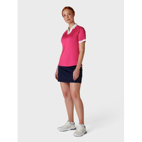 Callaway Colour Block Halbarm Polo pink