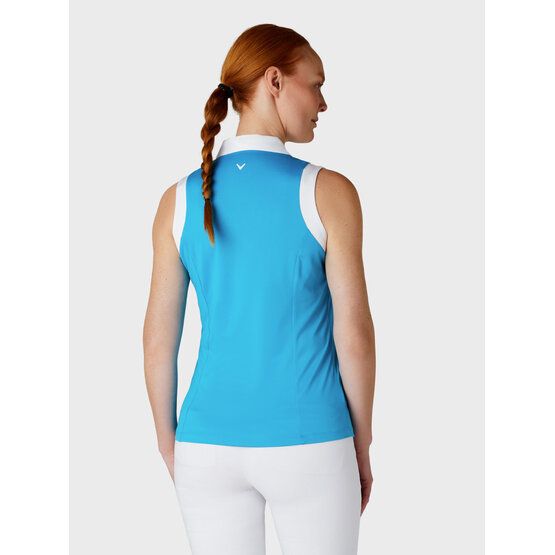 Callaway  Colour block sleeveless polo navy