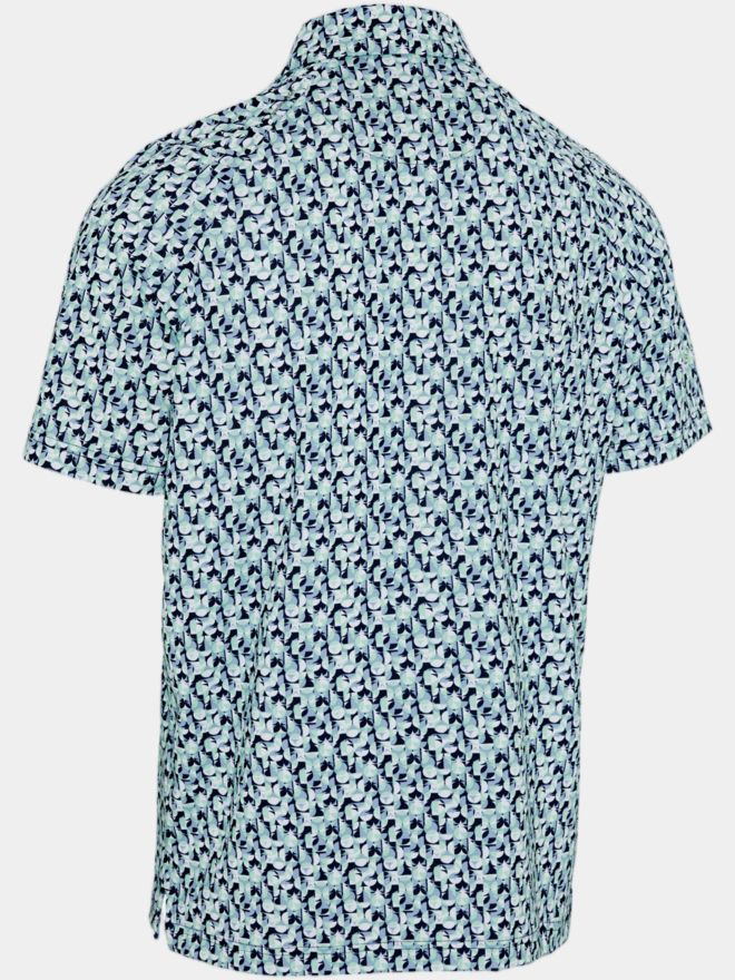 Callaway All-Over Abstract Golf Ball Halbarm Polo navy