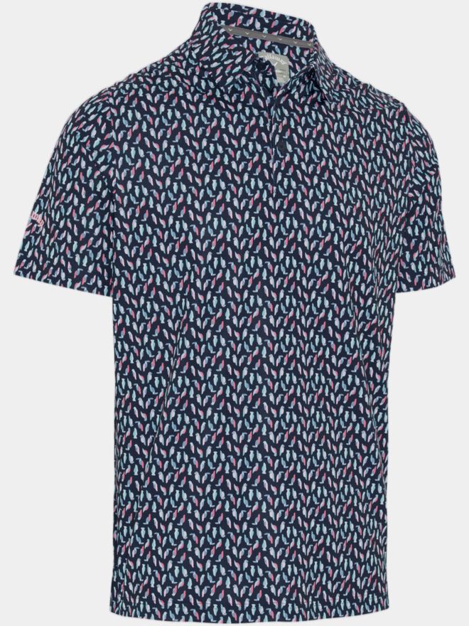 Callaway All over Birdie Halbarm Polo navy