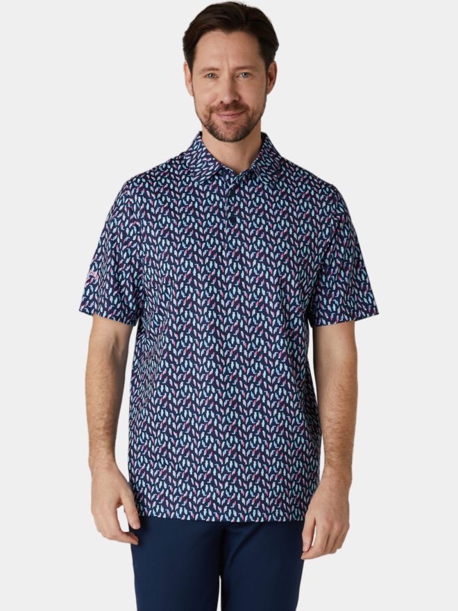 Callaway All over Birdie Halbarm Polo navy