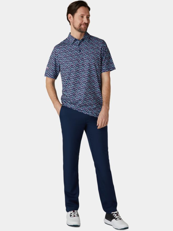 Callaway All over Birdie Halbarm Polo navy