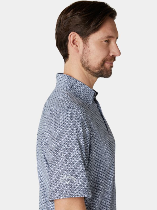Callaway Tee Allover Print Halbarm Polo navy