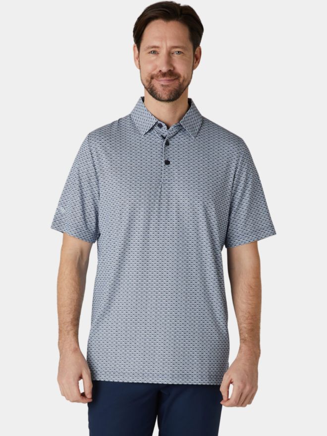 Callaway Tee Allover Print Halbarm Polo navy