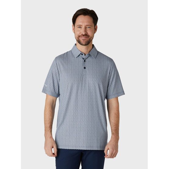 Callaway Tee Allover Print Halbarm Polo blau