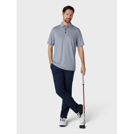 Callaway Tee Allover Print Halbarm Polo blau