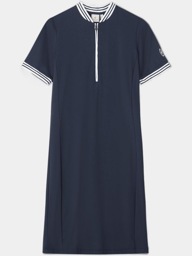 Cross NOSTALGIA Halbarm Kleid navy