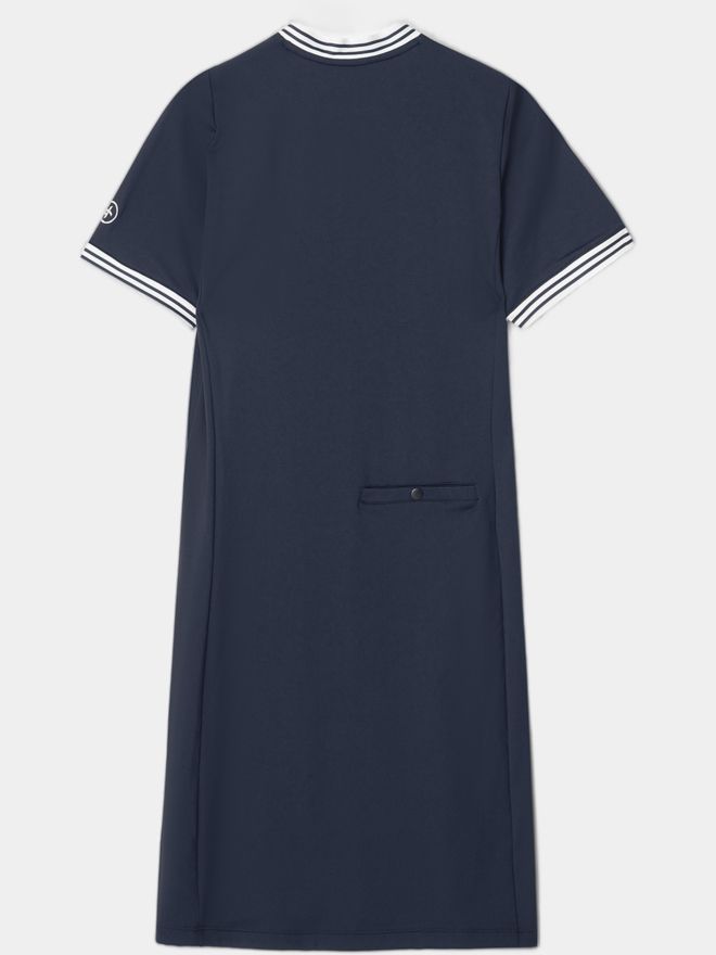 Cross NOSTALGIA Halbarm Kleid navy