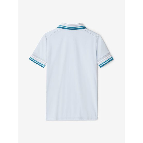 Cross  STRIPE half sleeve polo light blue