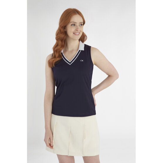 Calvin Klein  DELAWARE sleeveless polo navy