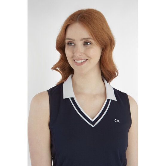 Calvin Klein  DELAWARE sleeveless polo navy