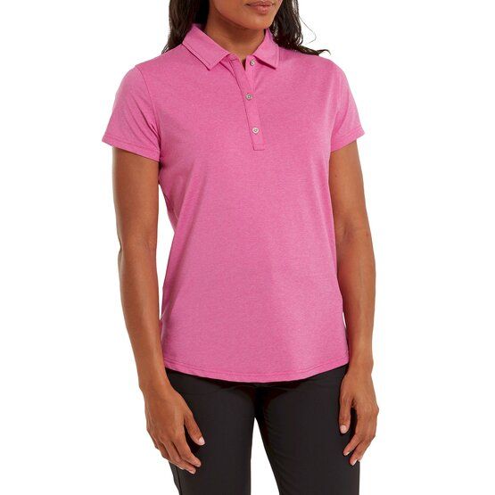 FootJoy Heather Self-Collar Halbarm Polo pink