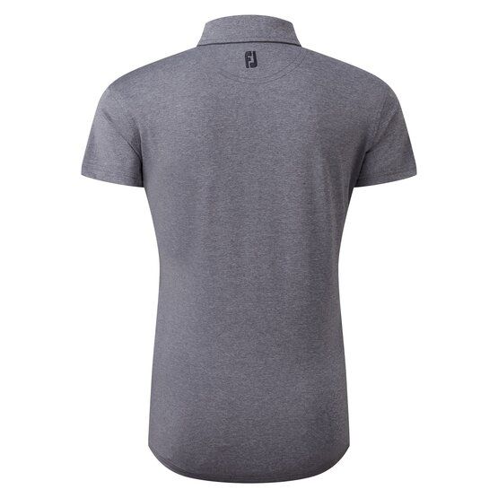 FootJoy  Heather Self-Collar Half Sleeve Polo navy