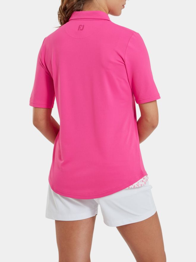 FootJoy Solid Halbarm Polo pink