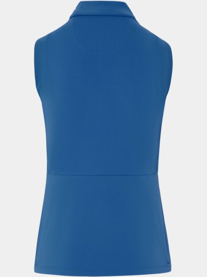 Penguin Zip Mesh Blocking ohne Arm Polo blau