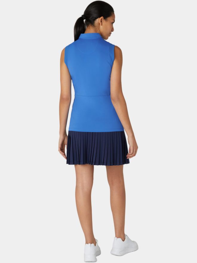 Penguin Zip Mesh Blocking ohne Arm Polo blau