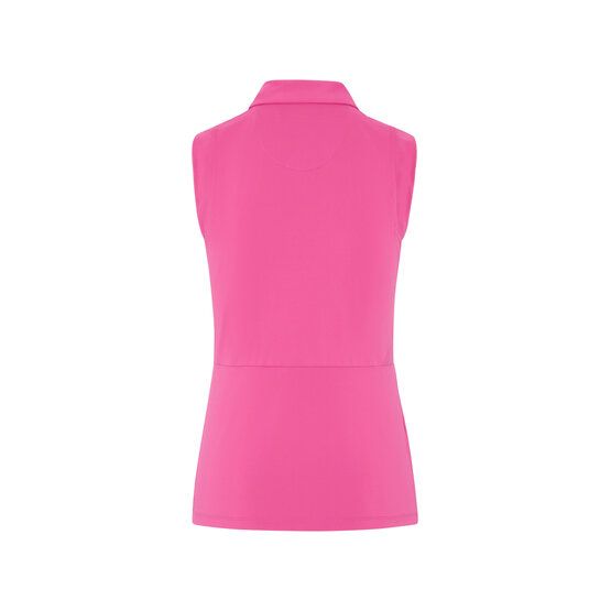 Penguin  Zip Mesh Blocking Without Arm Polo pink