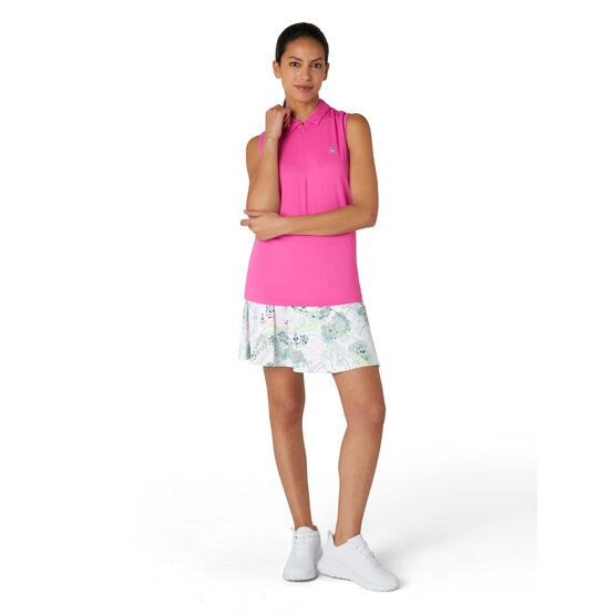 Penguin  Zip Mesh Blocking Without Arm Polo pink