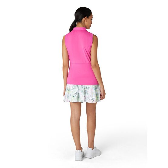 Penguin  Zip Mesh Blocking Without Arm Polo pink