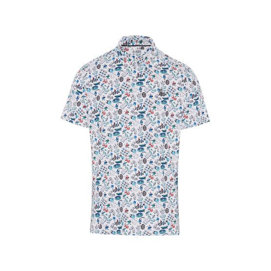 Penguin  Roadmap All-over Novelty Print Half Sleeve Polo white