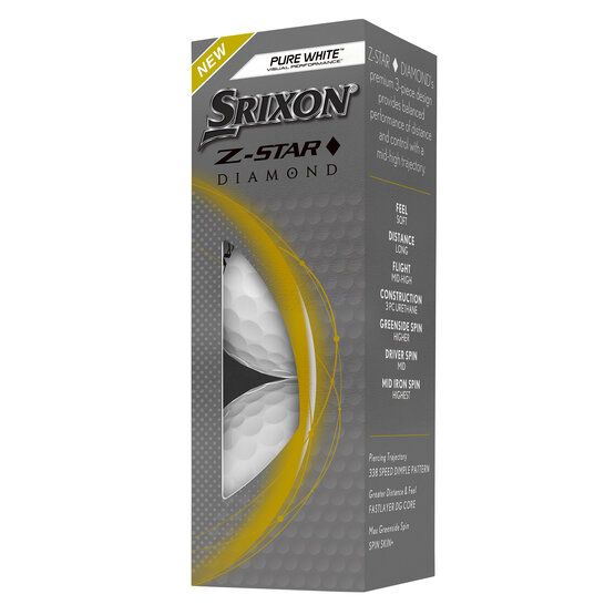 Srixon Z-Star Diamond 2 Golfbälle weiß