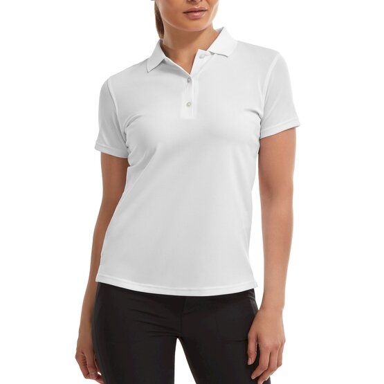 FootJoy Stretch Pique Solid Halbarm Polo weiß