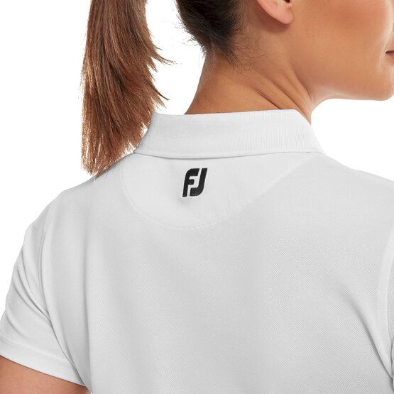 FootJoy Stretch Pique Solid Halbarm Polo weiß