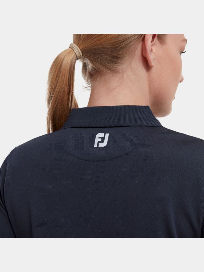 FootJoy Stretch Pique Solid Halbarm Polo navy