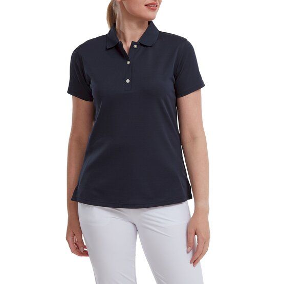 FootJoy  Stretch Pique Solid Half Sleeve Polo navy