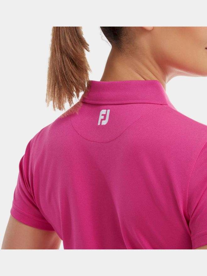 FootJoy Stretch Pique Solid Halbarm Polo pink