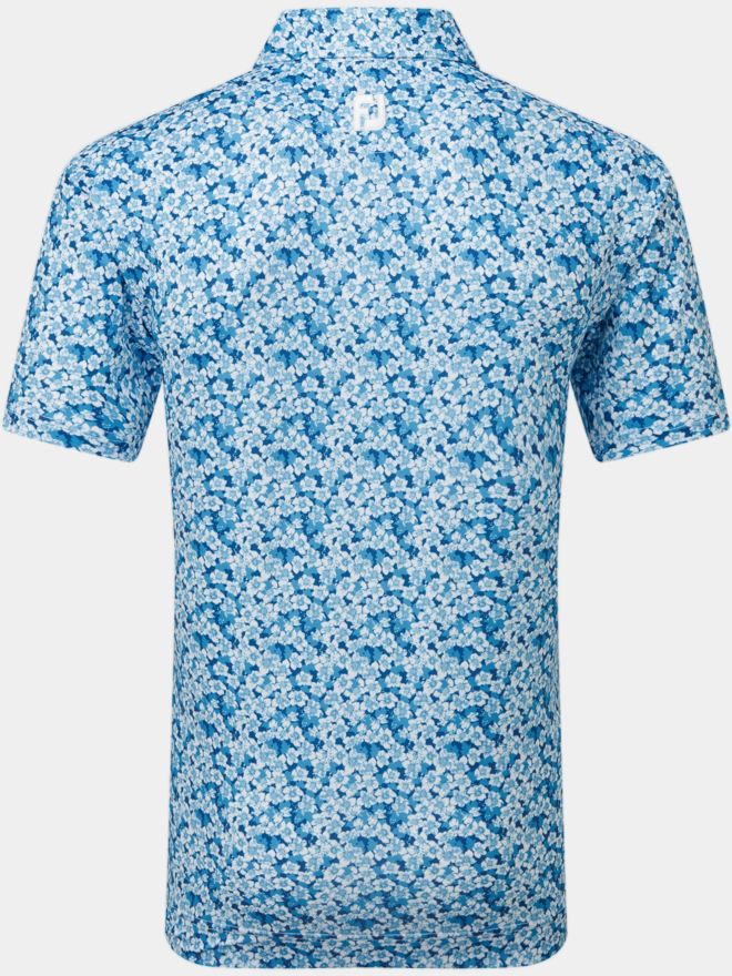 FootJoy Primrose Print Lisle Halbarm Polo hellblau
