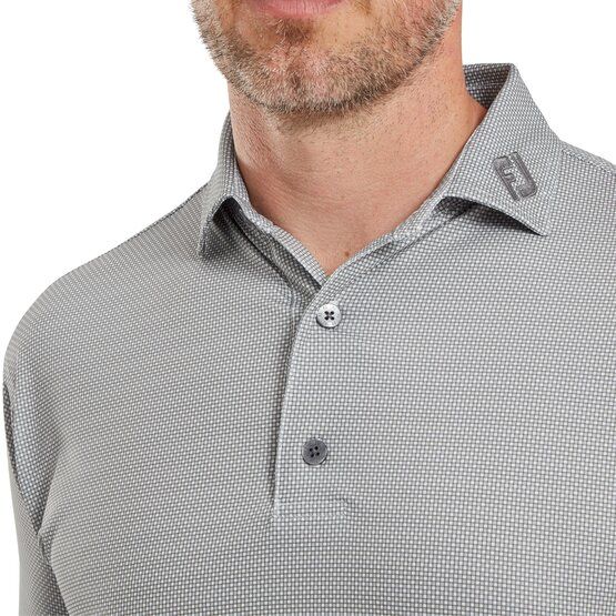 FootJoy  Octagon Print Half Sleeve Polo gray