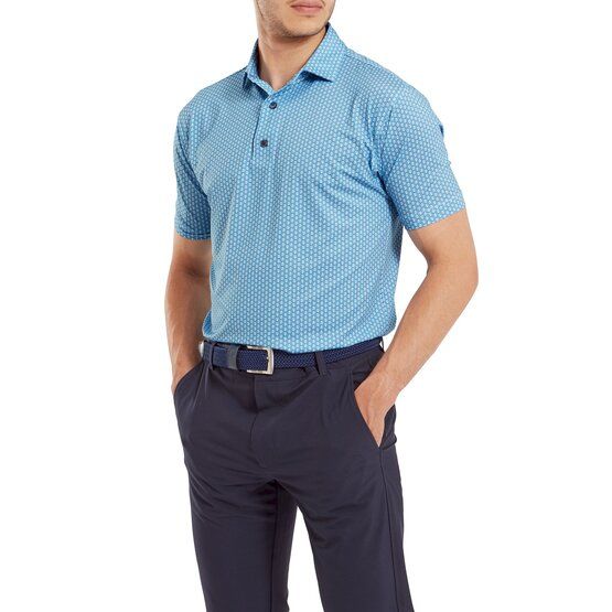 FootJoy  Scallop Shell Half Sleeve Polo light blue